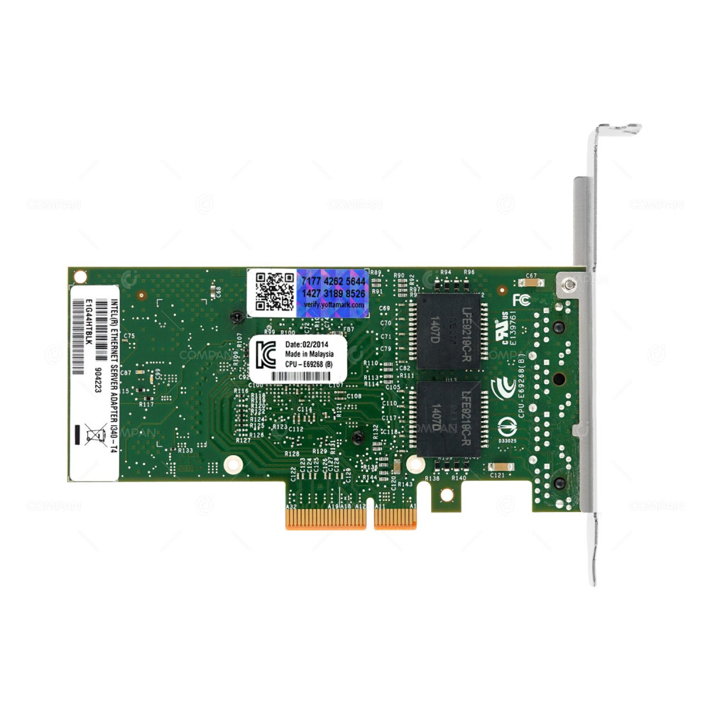 E84075-006 INTEL I350-T4 QUAD PORT GIGABIT ETHERNET PCI-E ADAPTER -